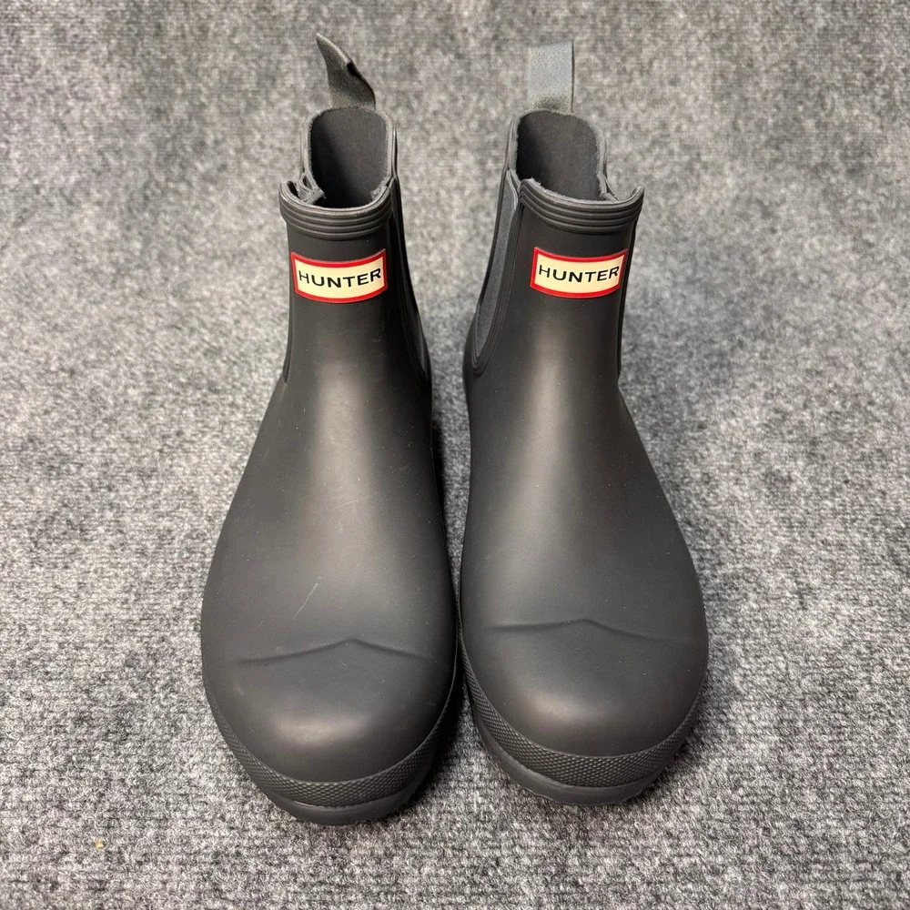 Men's Hunter Chelsea Rain Boots Matte Gray‎ Rubber Waterproof Size 11 Spring